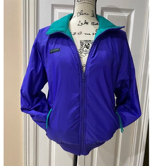 VTG 80'S COLUMBIA BOMBER JACKET REVERSIBLE RADICAL SLEEVE SZ M RETRO DISCO ICONI - Picture 5 of 16